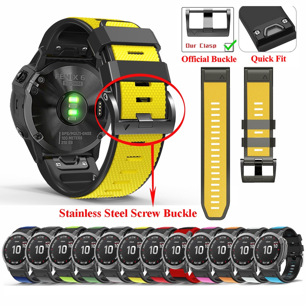 26mm 22mm Quick Fit Band Dây đeo silicon chất lượng cao cho Garmin Tactix 8 47mm 51mm 7 Pro Delta So