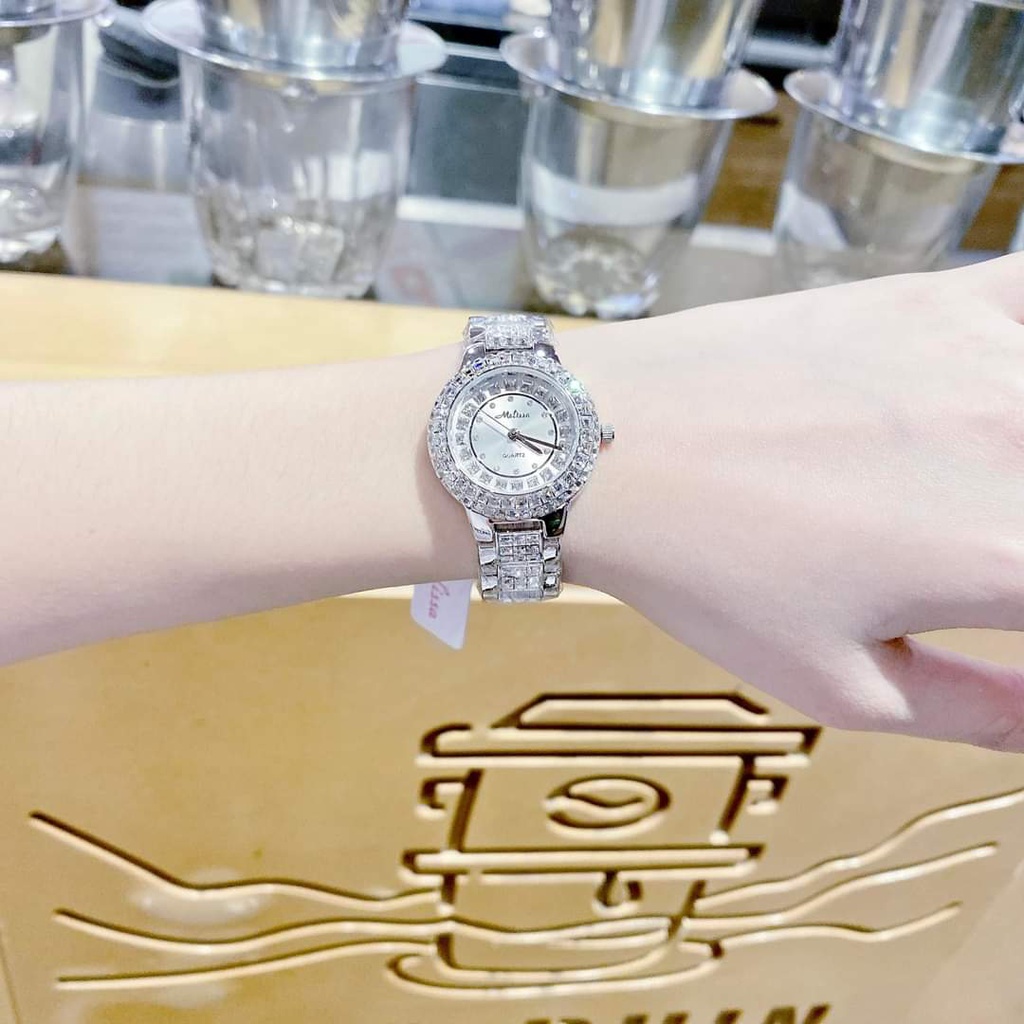 Đồng Hồ Nữ Melissa F6356 Chính Hãng Size 34mm cẩn đá SWA xinh lung linh