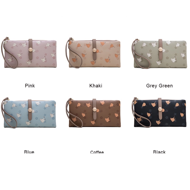 Ví Da Mềm Dáng Dài Phối Khóa Kéo Thời Trang Cho Nữ