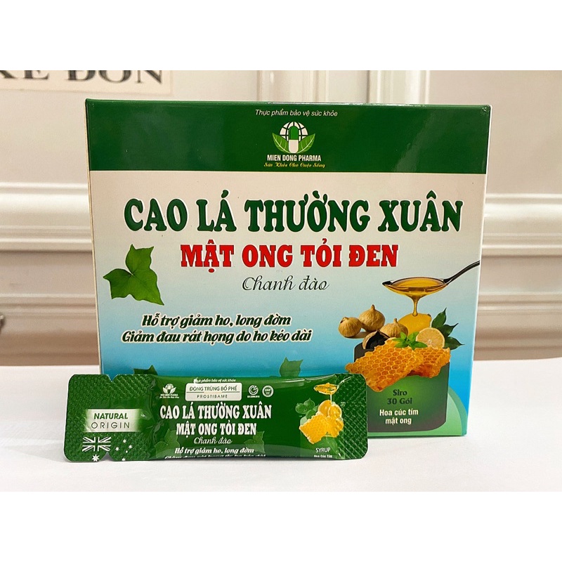SIRO CAO LÁ THƯỜNG XUÂN, MẬT ÔNG, TỎI ĐEN- CHANH ĐÀO Giảm ho, long đờm, giảm đau rát họng, cho trẻ nhỏ và người lớn