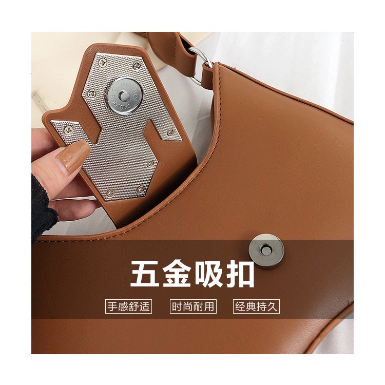 Túi Đeo JASMIN NOIR Chéo Da PU Hình Bán Nguyệt Thời Trang Cho Nữ