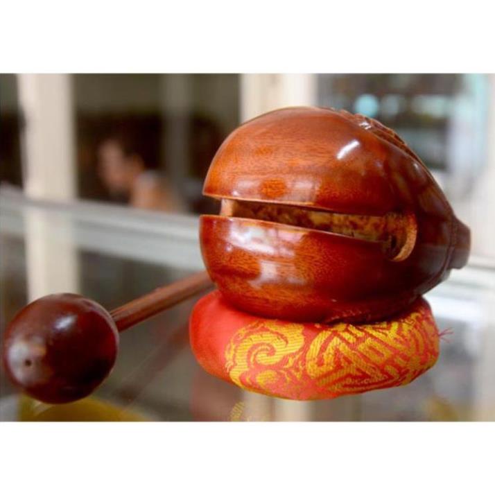 Mõ gỗ nâu tụng Kinh nhiều cỡ rất đẹp, vang - MÕ GỖ TỤNG KINH NIỆM PHẬT RẤT ĐẸP