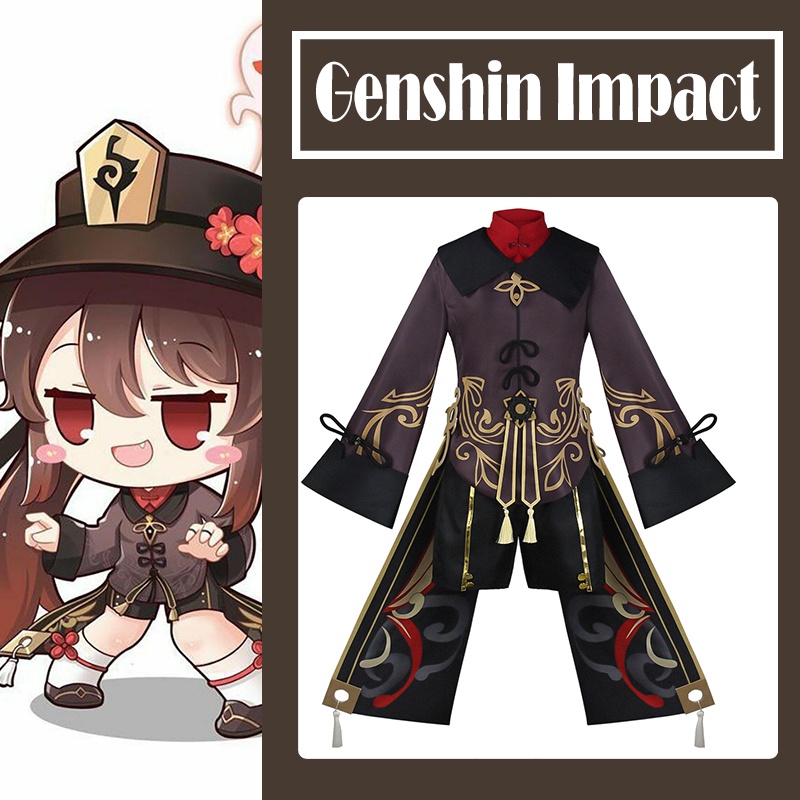 Halloween Genshin Impact Hutao Cosplay Costume Uniform Wig Cosplay  Hu Tao Hat | BigBuy360 - bigbuy360.vn
