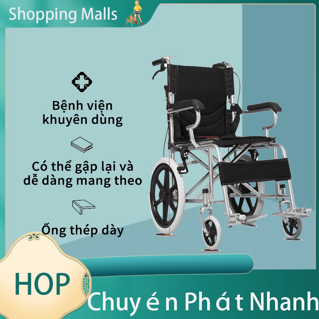 XE LĂN JCD42 - Xe lăn tiêu chuẩn，Xe lăn cho người khuyết tật, bệnh nhân, người già - Đa năng gấp gọn