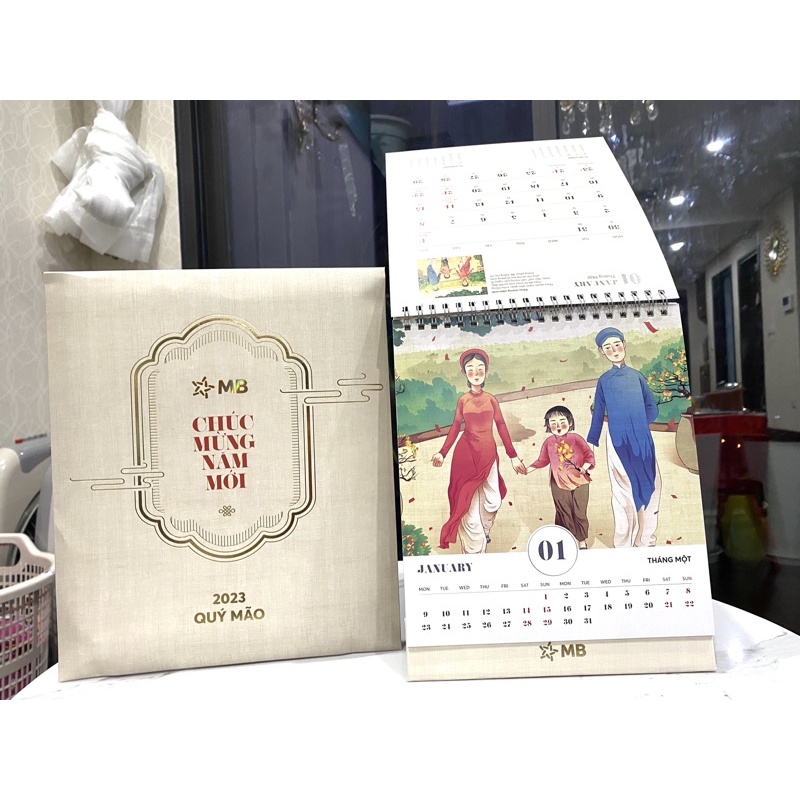 Lịch ngân hàng 2023, lịch bloc lịch bàn ngân hàng 2023 siêu dày dặn, bóng đẹp