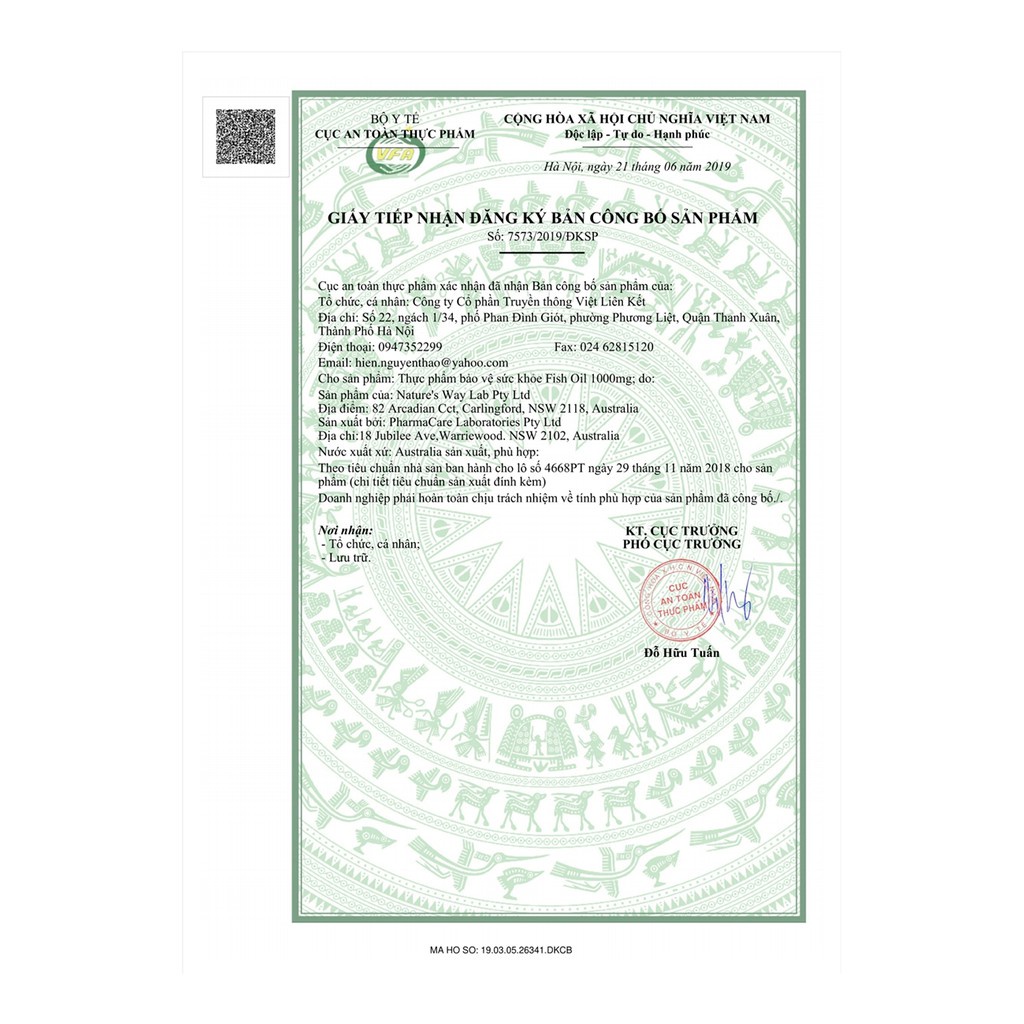 Viên Uống Dầu Cá Nature’s Way Odourless Fish Oil Tăng Cường Sức Khoẻ Tự Nhiên Không Mùi 1000mg - 200 Viên