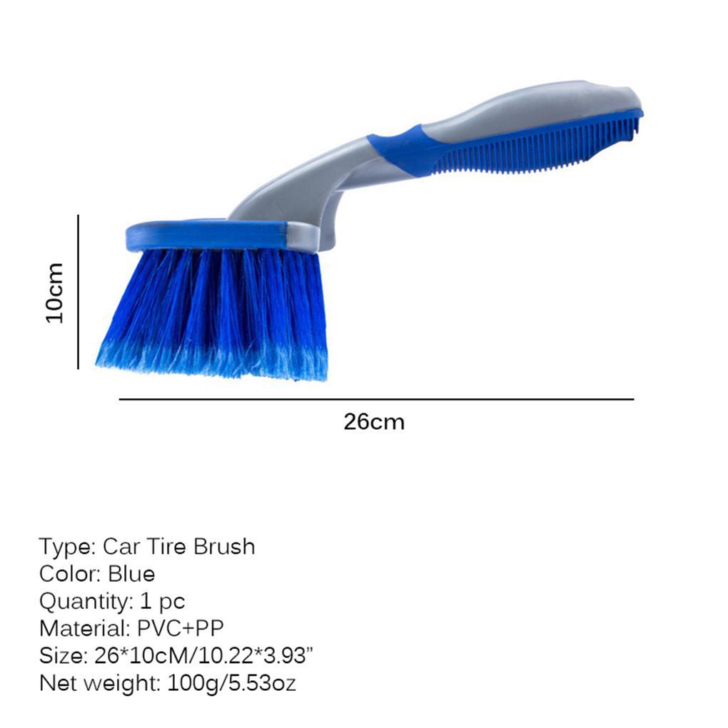 Bàn Chải Vệ Sinh Bánh Xe Hơi Bằng PVC Tay Cầm Ngắn Chống Trượt Tiện Dụng