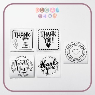 Nhãn dán, sticker "thank you" - size 5x5cm - có keo sẵn