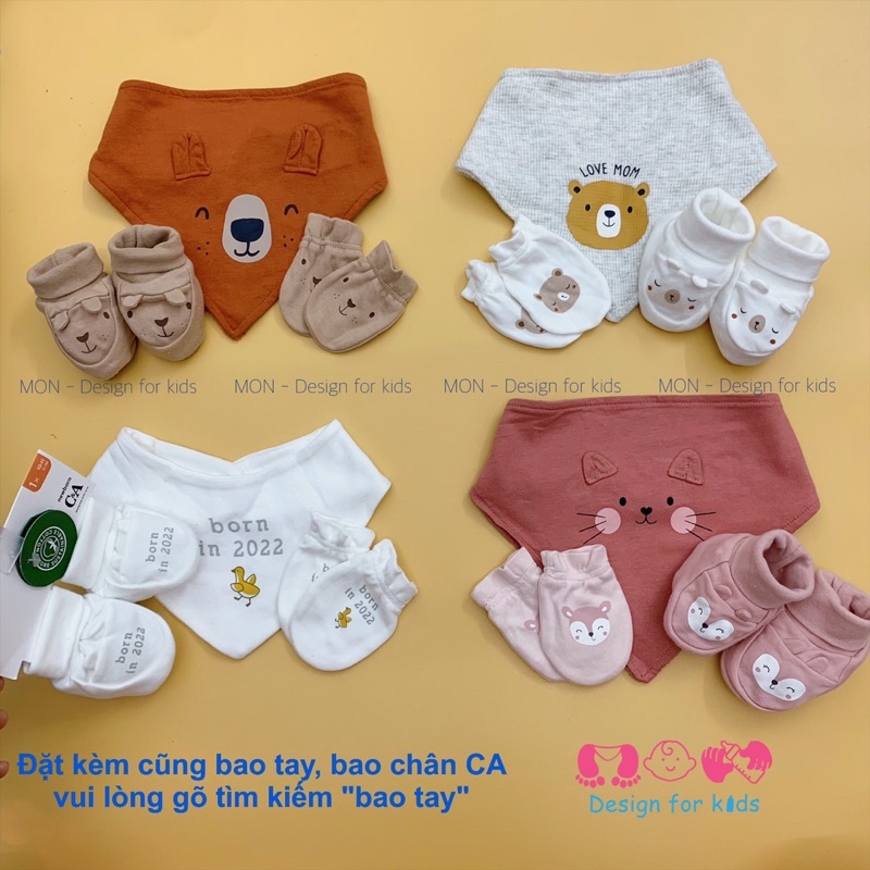 Yếm tam giác đeo cổ hàng xuất C.A cho bé 0-3 tuổi