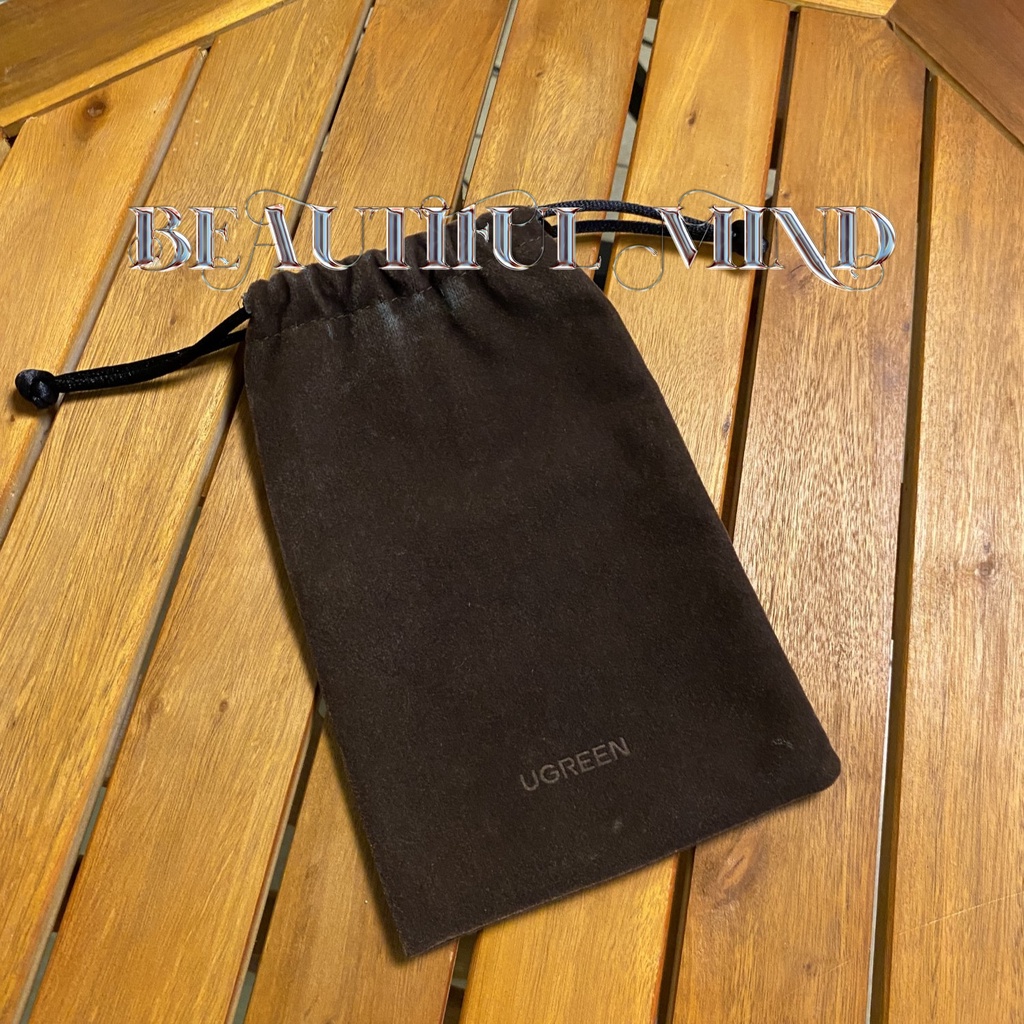 Túi vải dây rút mặt trơn mềm mại UGREEN Vevet Bag Storage Pouch 20319 đựng phụ kiện Đã dùng
