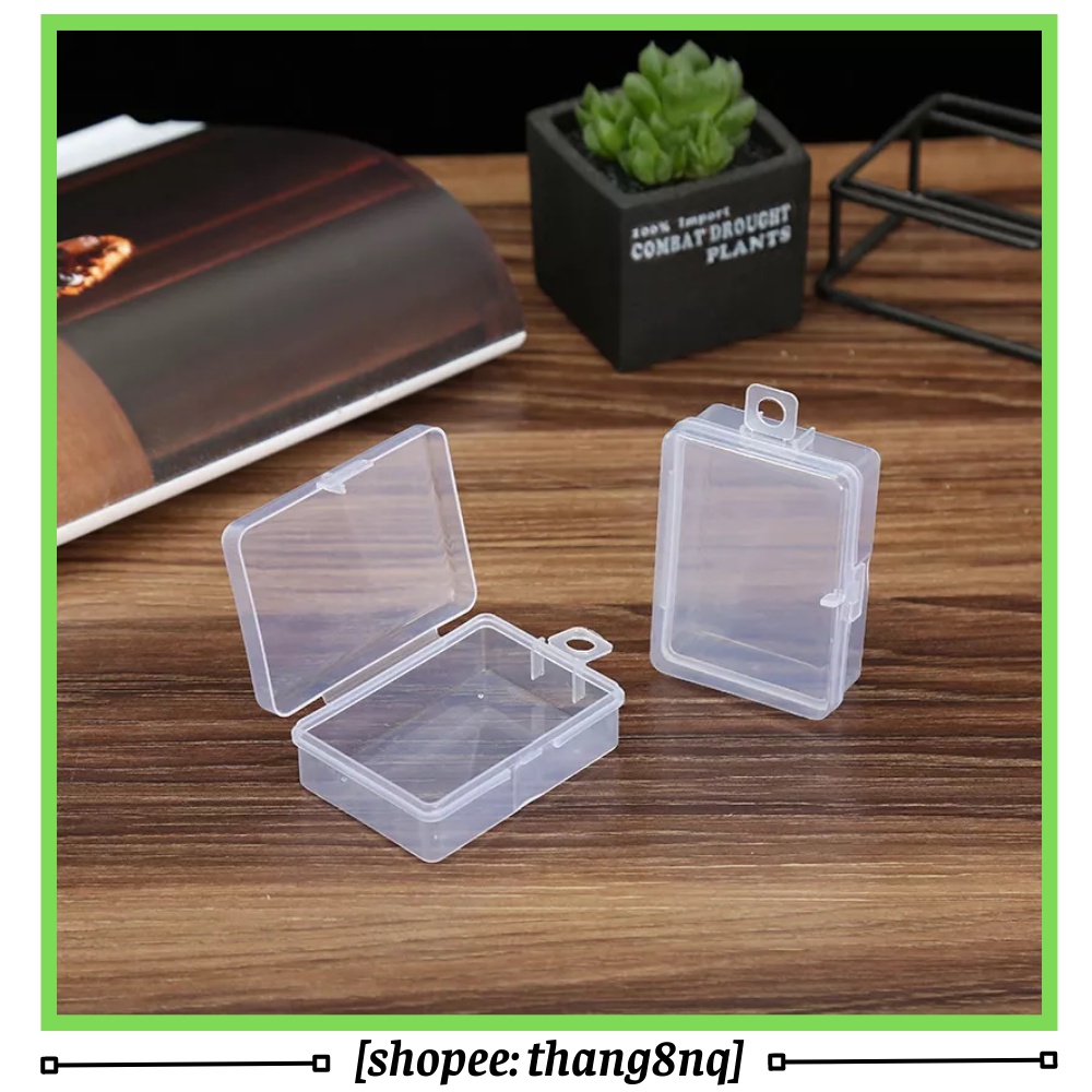 Hộp nhựa mini đựng phụ kiện, màu trong suốt | 6.8x5x2.3cm