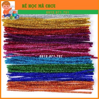 Bó 100 dây kẽm kim tuyến mix đủ màu - Nguyên liệu handmade