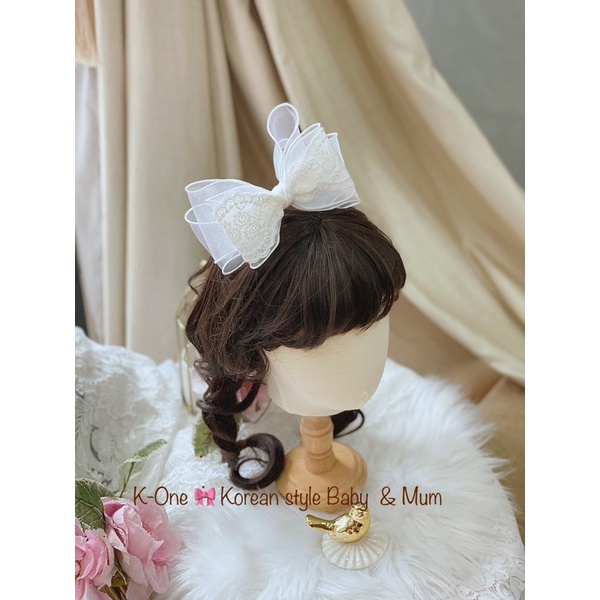 Kẹp tóc nơ to cho bé và bạn nữ
