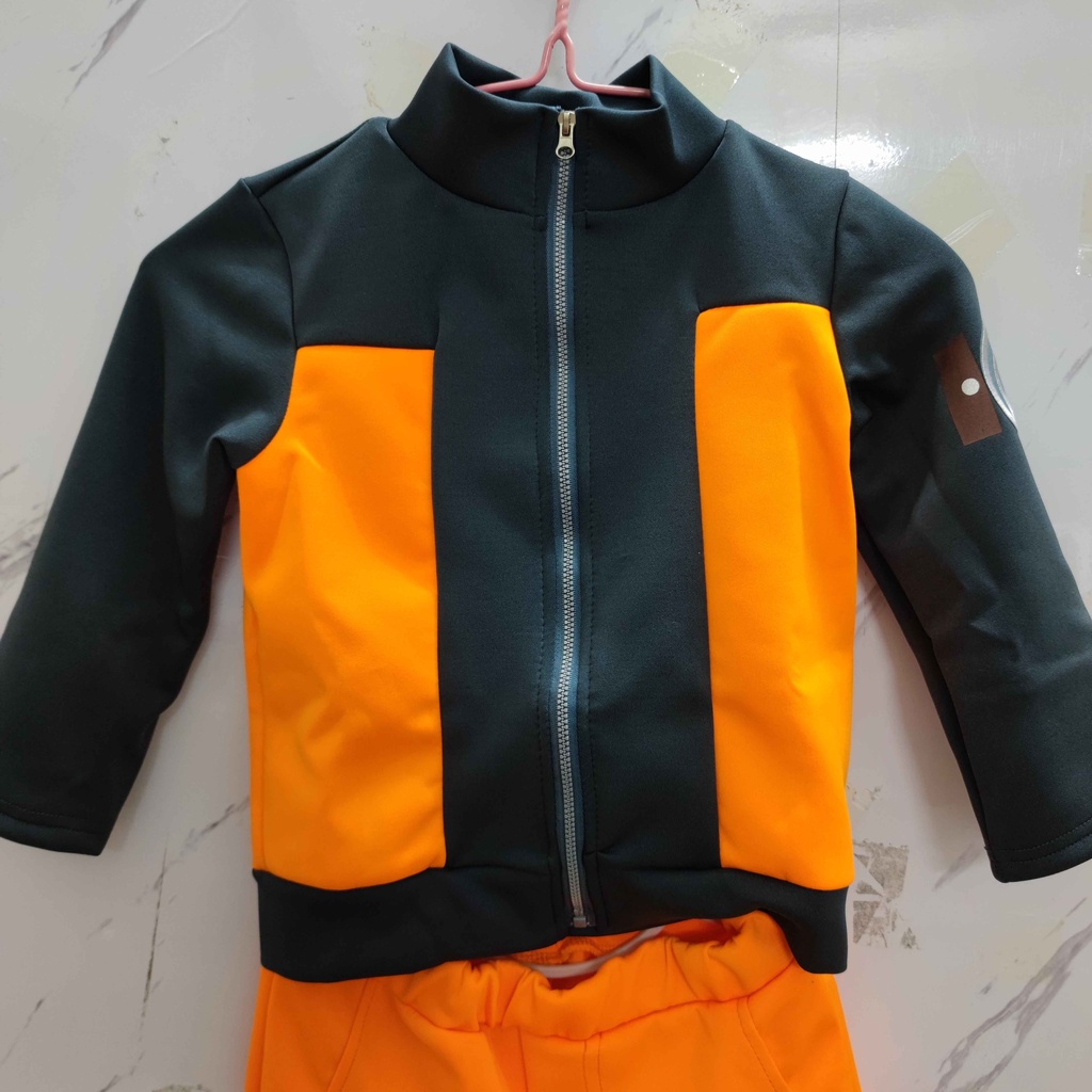 Áo Choàng Hóa Trang Naruto Uzumaki Kèm Băng Đô Cho Người Lớn Và Trẻ Em