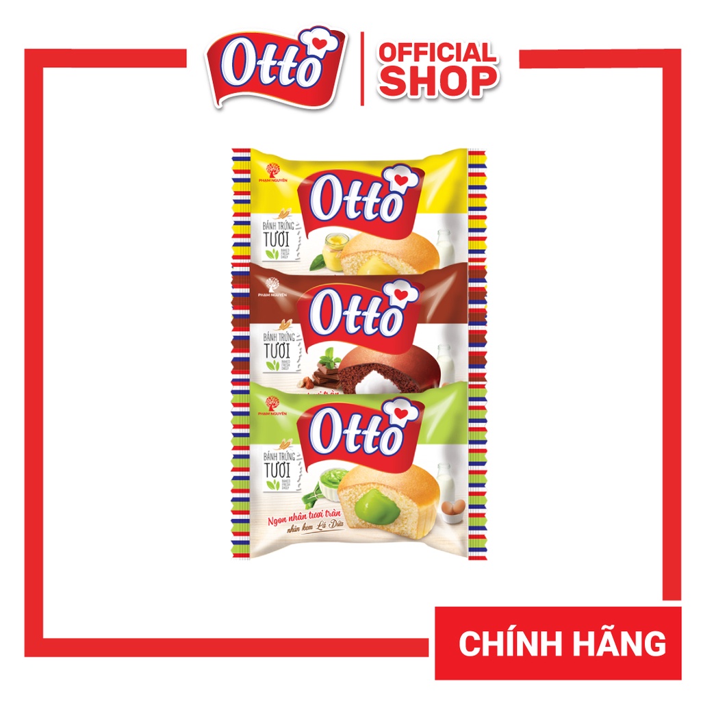 CHÍNH HÃNG Bánh Trứng Tươi Custard Otto Nhân Kem 35g