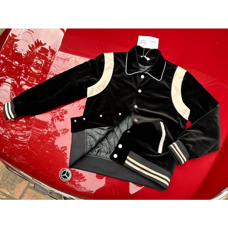 Áo khoác Teddy cổ bẻ pha nách