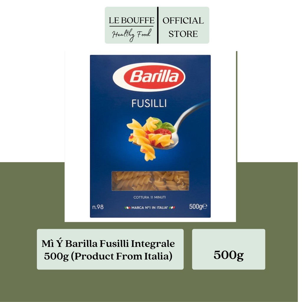 Mì Ý Barilla Fusilli Integrale 500g (Product From Italia)
