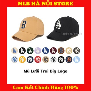 Mũ Nón lưỡi trai MLB Chính Hãng Logo To nam nữ Basic New York Yankees Baseball Cap Chuẩn Auth