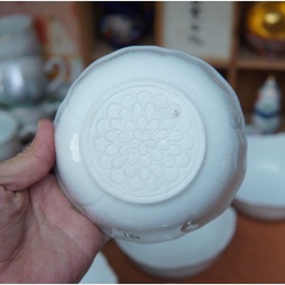 Bộ 7 Chén Cơm Kiểu Nhật Hình Hoa - Gốm Sứ Nhật Bản