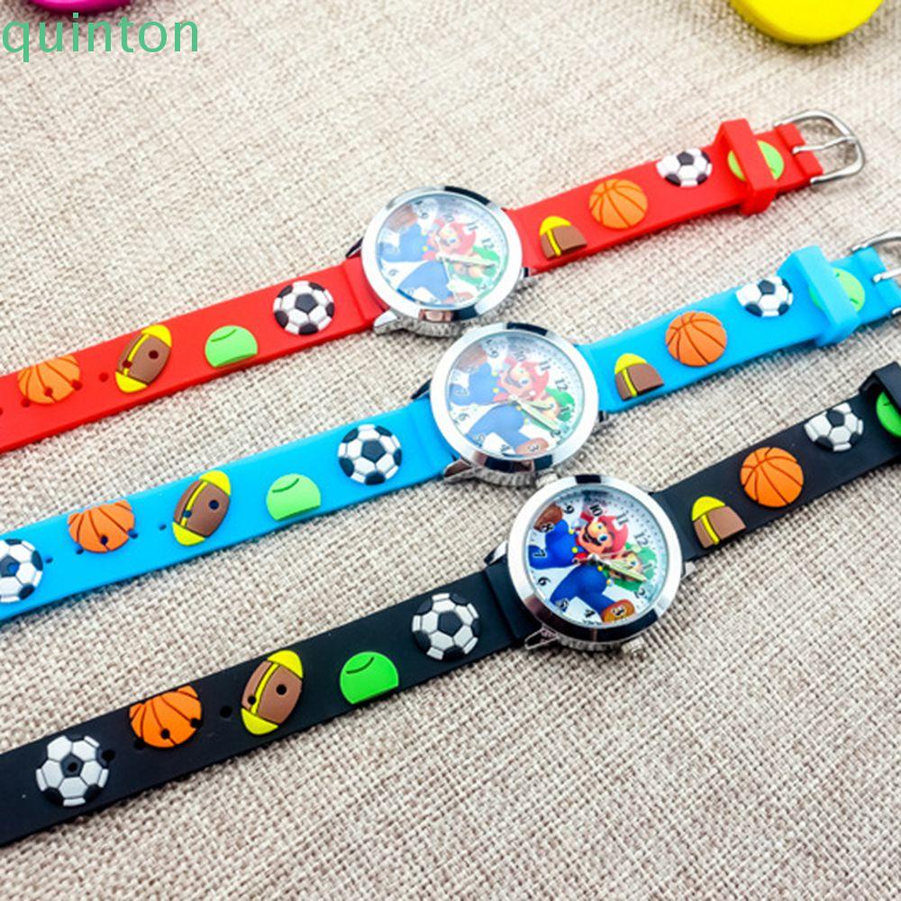 QUINTON Hot style Children's Silicone Watch Student Smart Watches Super Mario Electronic Watch Anime Game Birthday Gifts Mario Brothers Belt Action Toys Cartoon Kids Watch/Multicolor