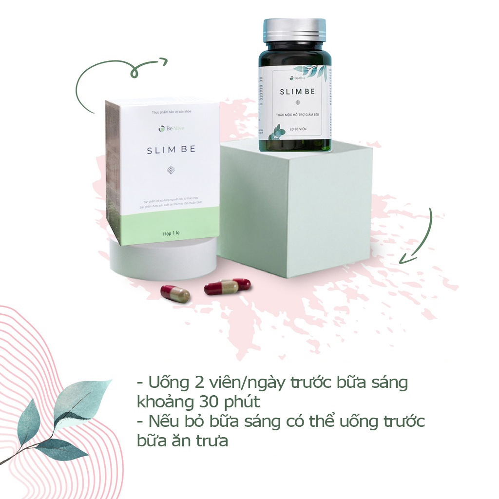 Giảm Cân Slim Be Của BEALIVE Hộp 30 Viên Chính Hãng Giúp Giảm Cân An Toàn