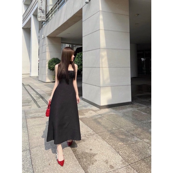 Đầm thiết kế form dài xoè chuẩn tiểu thư