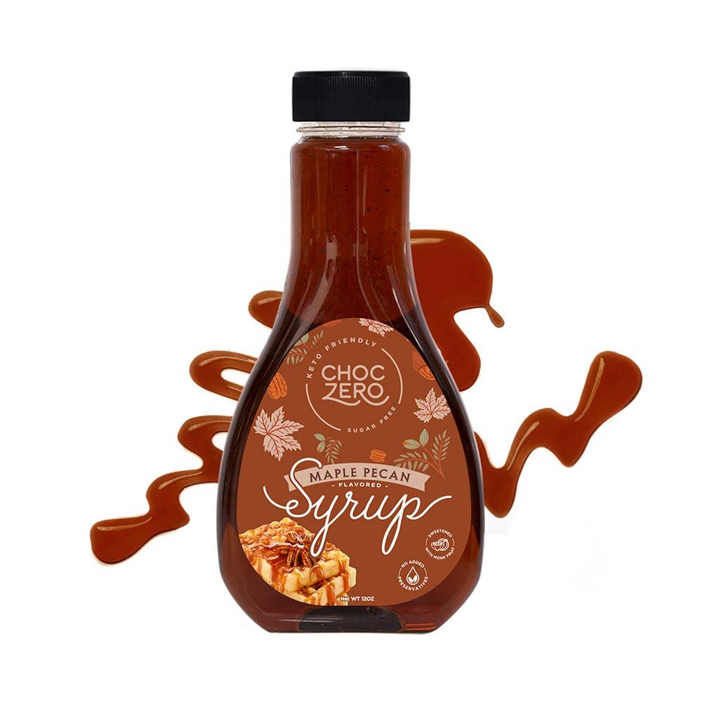 SI-RÔ LÁ PHONG - HẠT HỒ ĐÀO Choczero Maple Pecan Sugar Free Syrup, KHÔNG ĐƯỜNG - ĂN KIÊNG KETO - GLUTEN FREE, 340g