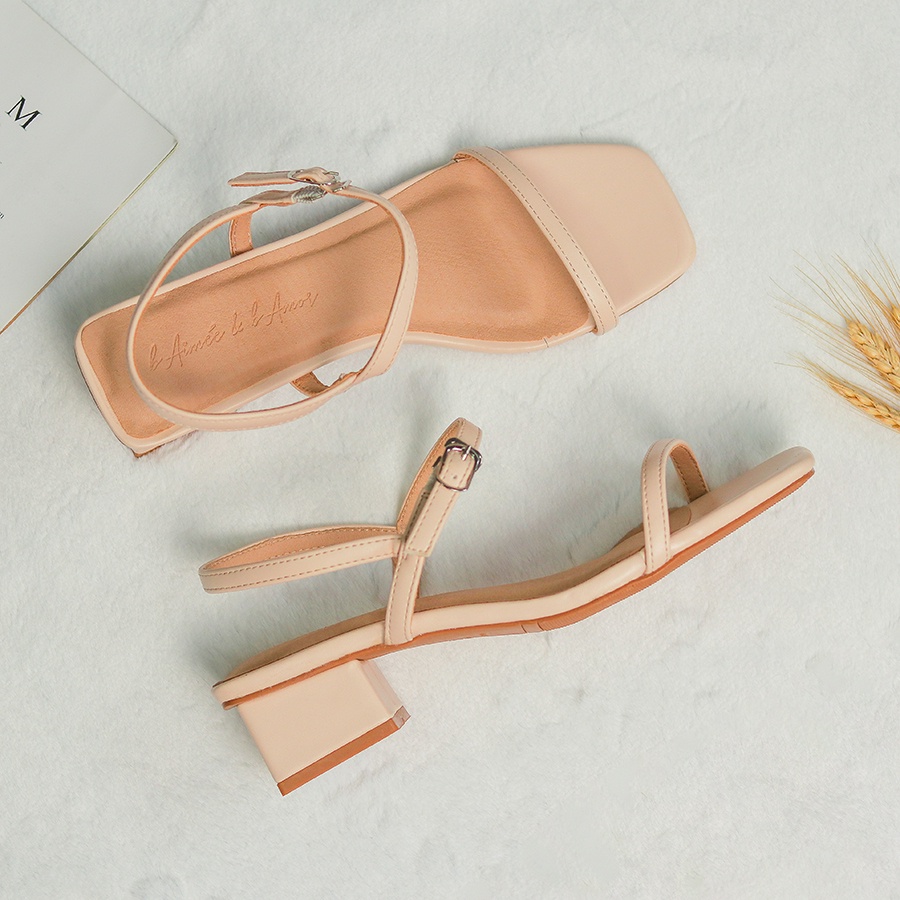 Sandal nữ cao gót 3p Grace High Sandals quai mảnh gót vuông thời trang bAimée & bAmor - MS1588