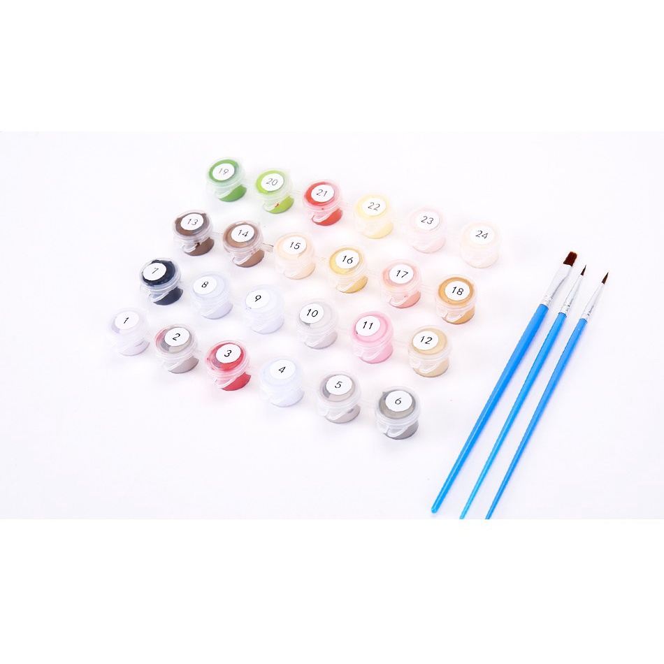 Tranh tô màu theo số - tranh sơn dầu số hóa tự tô - có sẳn khung căng - mã kz1657 kích thước 40 x 50 cm