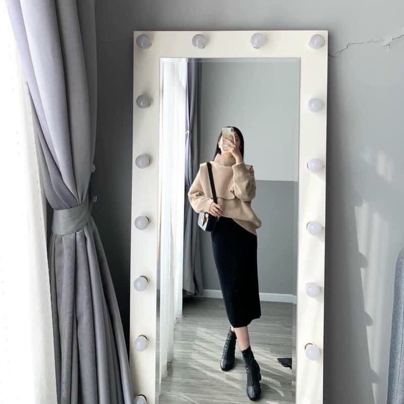 Chân váy len tăm dáng dài