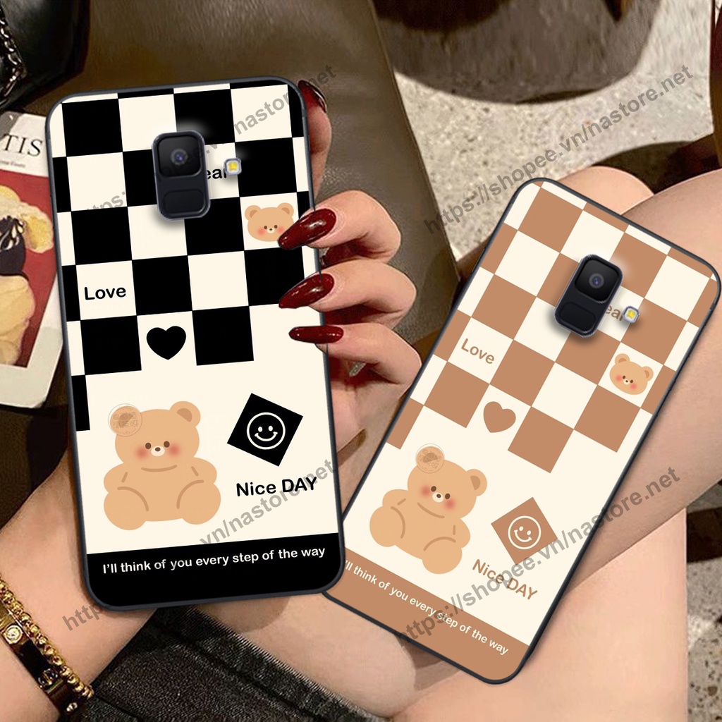 Ốp lưng Samsung A8 2018 / A8 Plus / A8+ mẫu gấu hoạt hình mới nhất 2023 cute giá rẻ
