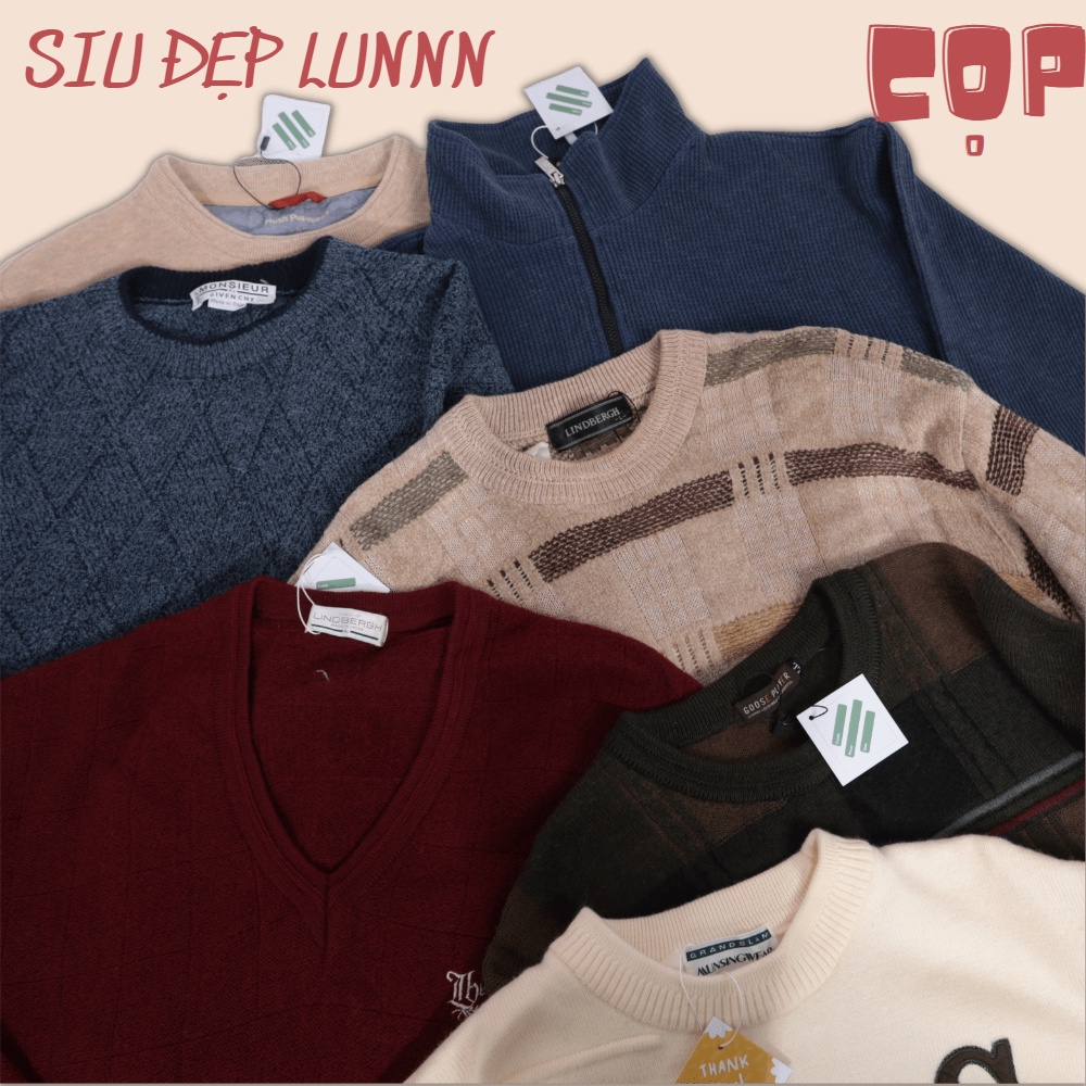 Áo len hiệu xịn xò style vintage, casual Nhật,Hàn - secondhand -CỌP.vintage