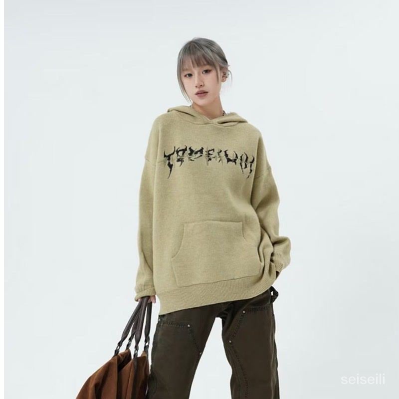 Áo Sweater Dáng Rộng Có Mũ Trùm Cỡ Lớn Phong Cách Hip Hop Đường Phố Hợp Thời Trang Cho Nam Và Nữ