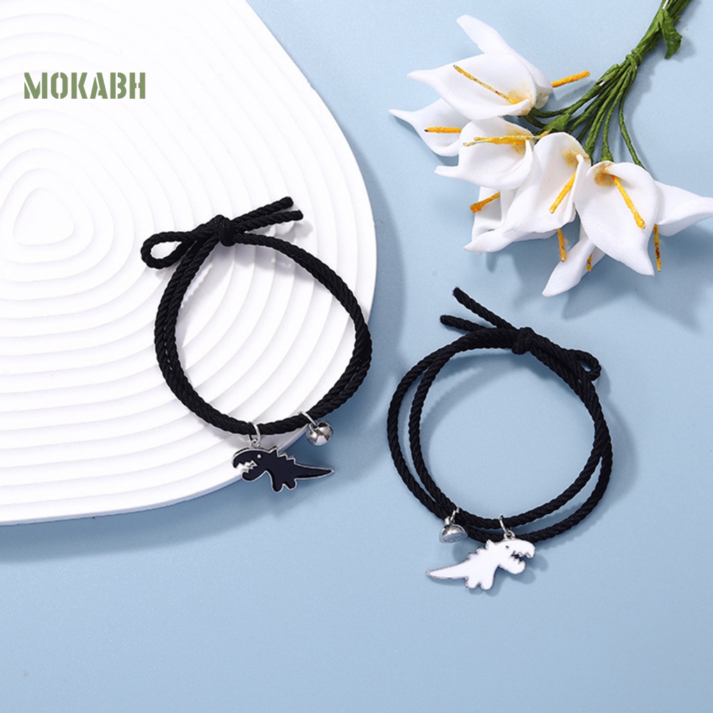 Set 2 Vòng Tay / Lắc Tay Hình Khủng Long Cho Cặp Đôi