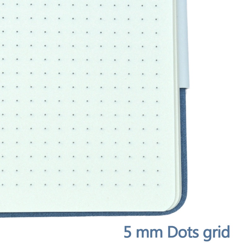 100 GSM Bullet Dotted Journal Planner A5 Bìa cứng vải 160 trang Bên trong túi sổ tay trường học & văn phòng Bujo Văn phòng phẩm: màu cam