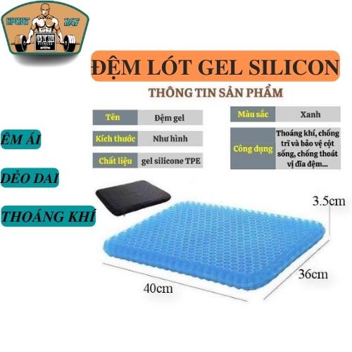 Đệm Ngồi 2 Lớp Gel Tổ Ong 3D Thoáng Khí Cho Người Ngồi Lâu, Nệm Ngồi Ghế Văn Phòng Lót Xe Hơi Bàn Làm Việc