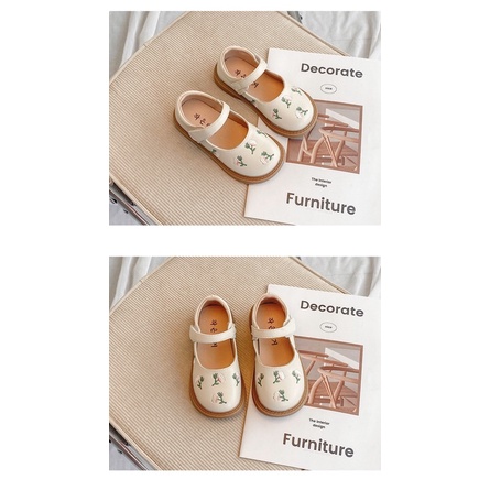 Giày Búp Bê Hoa Thêu Sz 21-36