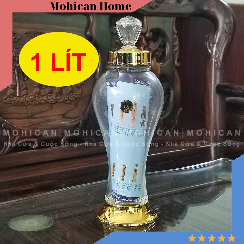 Bình thủy tinh ngâm sâm 1 lít Phú Hòa, keo ngâm rựu chất lượng cao sản xuất tại Việt Nam Mohican BRPHG-HS1