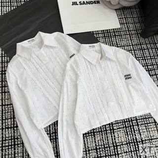 Áo sơ mi miumi đính đá cao cấp MPP