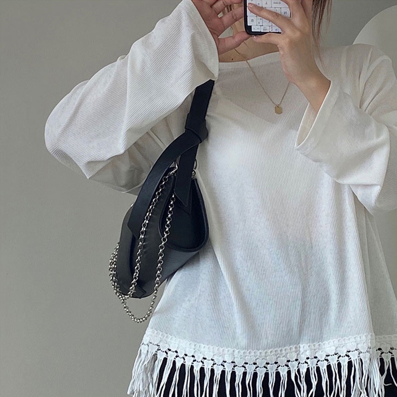 MISCHA Túi Xách Da PU Màu Trơn Phong Cách Phương Tây Thời Trang Cho Nữ