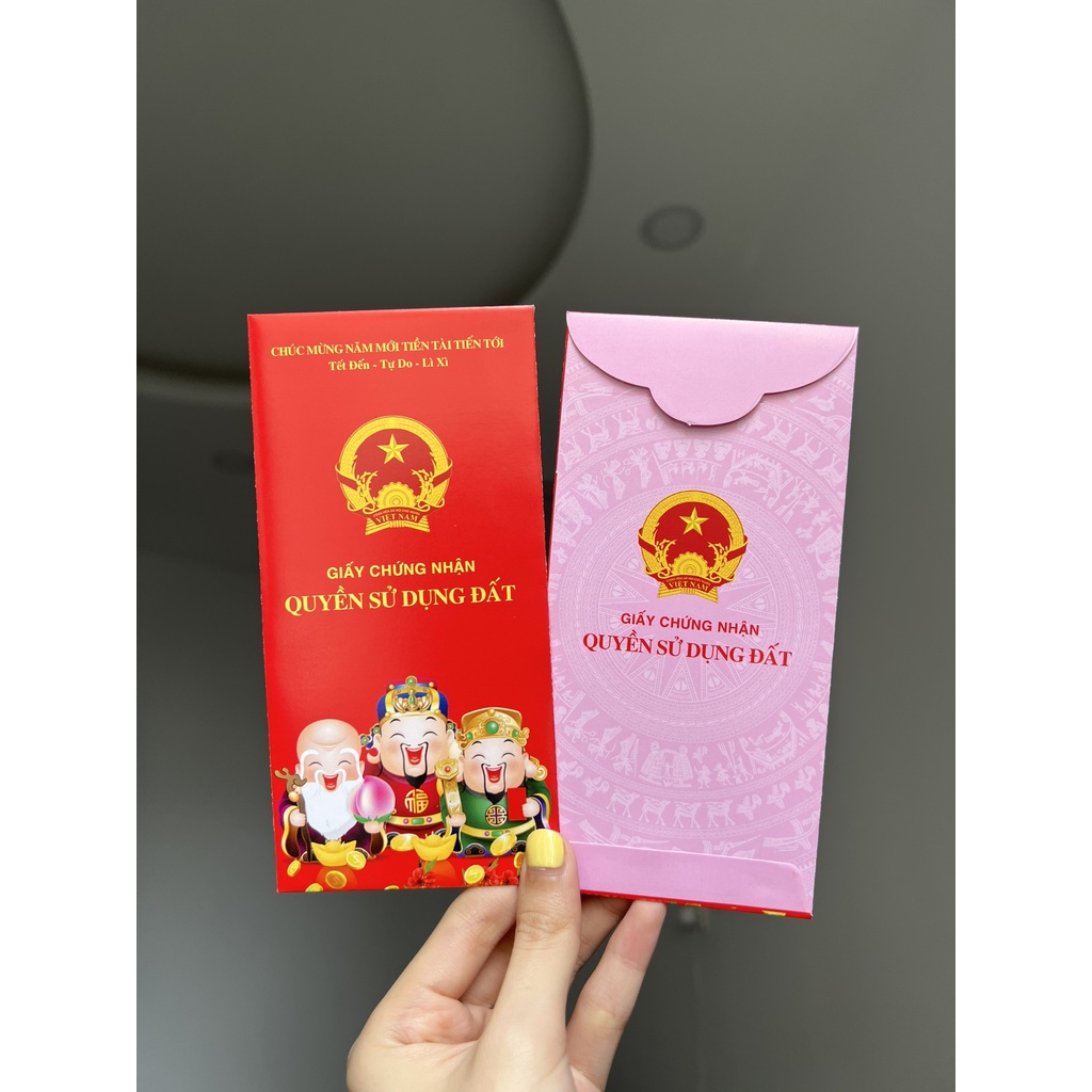 10 Bao lì xì sổ đỏ sổ hồng phát tài cả năm