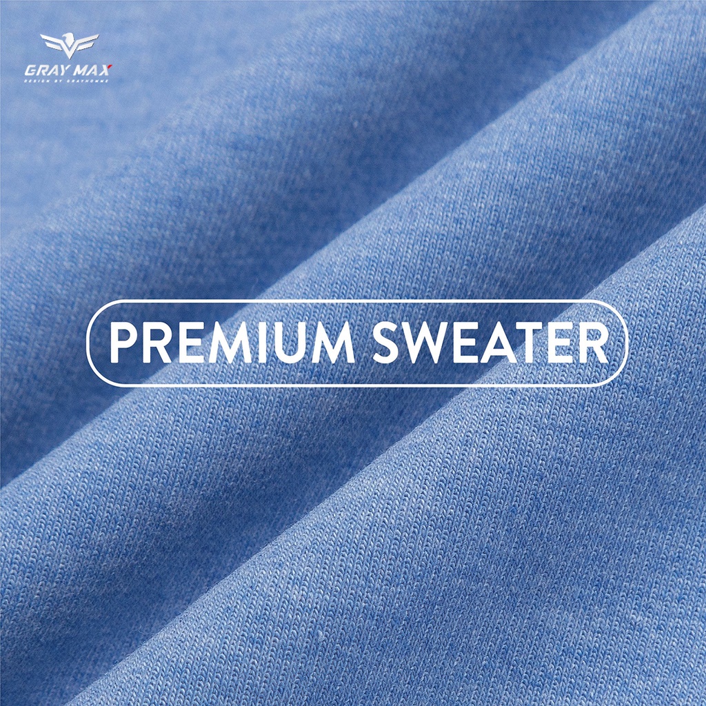 Áo nỉ dài tay nam cổ tròn cao cấp , co giãn nhẹ, bền màu, không bai giãn Grayhomme