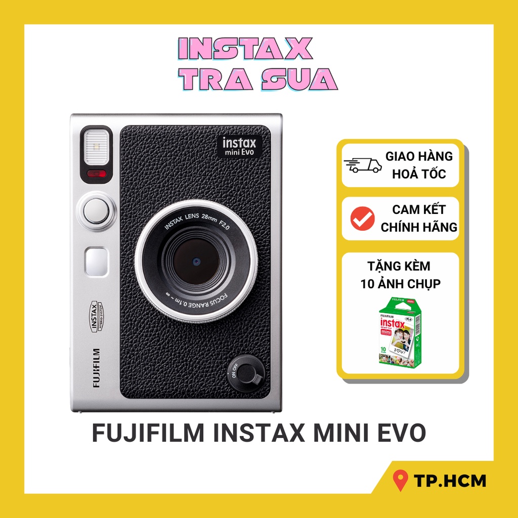 Instax Mini Evo - Máy ảnh lấy ngay Fujifilm Chính hãng BH 1 năm Tặng kèm 10 film
