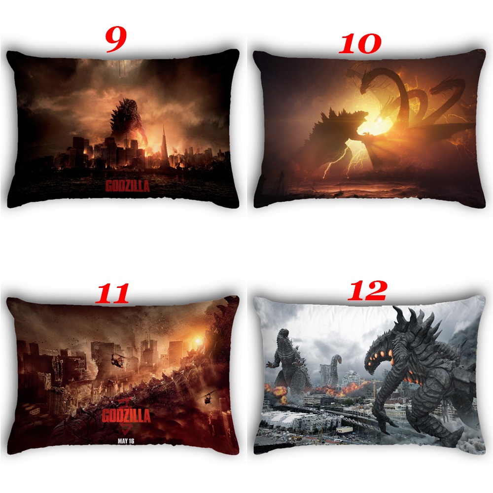 Vỏ Gối Đơn Hình Chữ Nhật In Hình Godzilla Polyeste Trang Trí Nhà Cửa