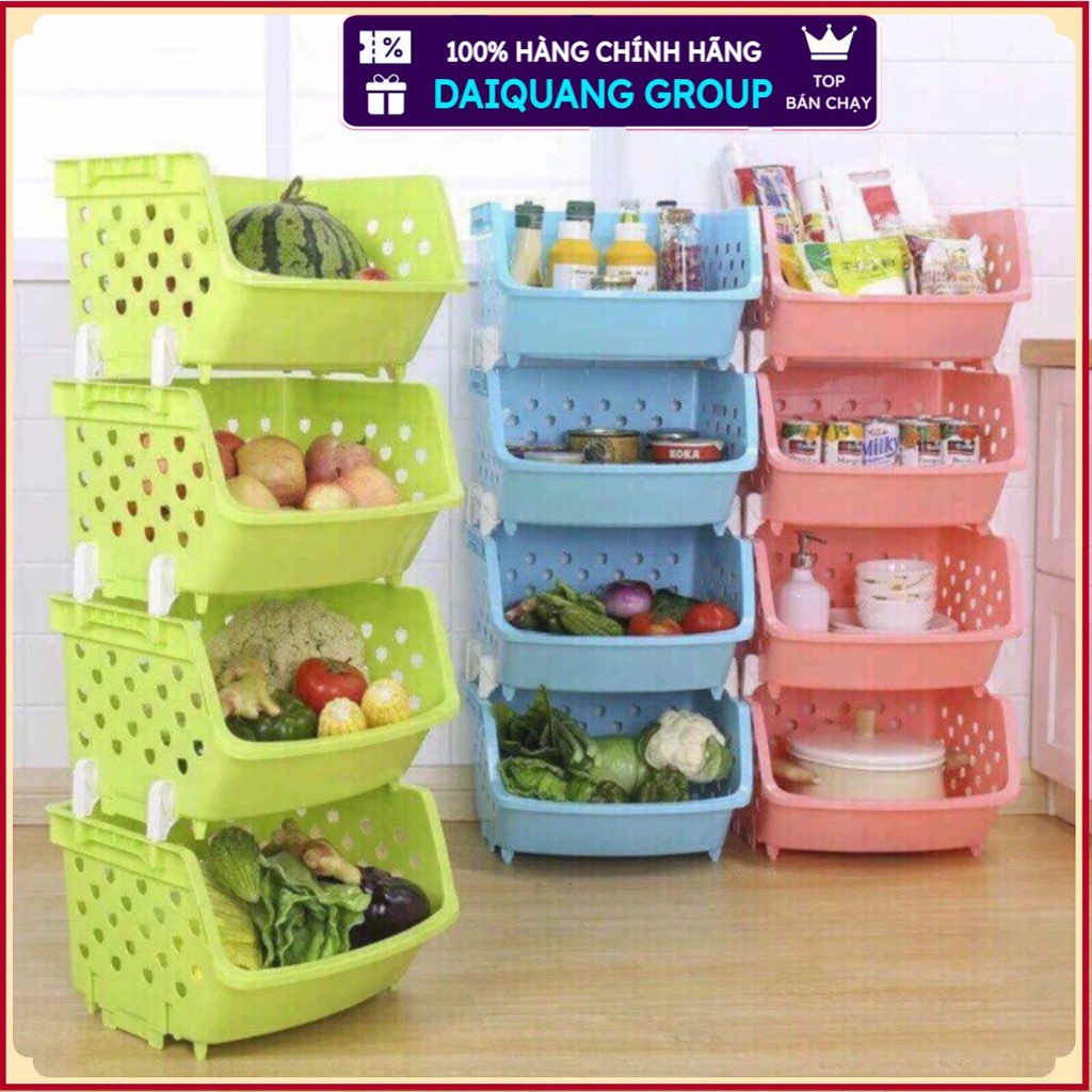 Set rổ 4 tầng để hoa quả đồ tiện ích 𝐃𝐀𝐈𝐐𝐔𝐀𝐍𝐆𝐆𝐑𝐎𝐔𝐏