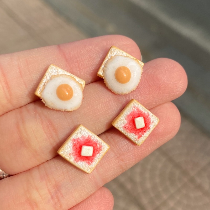 Khuyên tai đất sét nung Polymer Clay