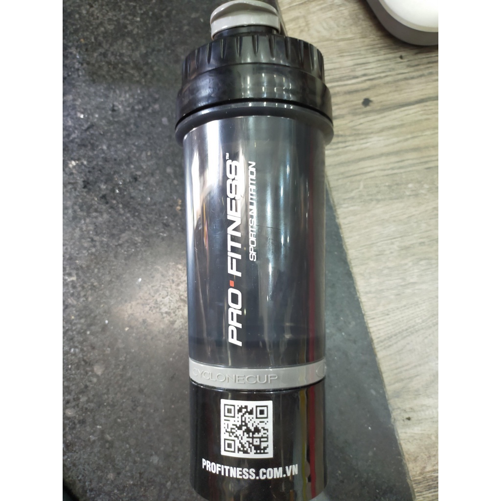 Shaker 2 ngăn profitness - bình lắc đựng nước đạp xe chạy bộ gym , thể thao