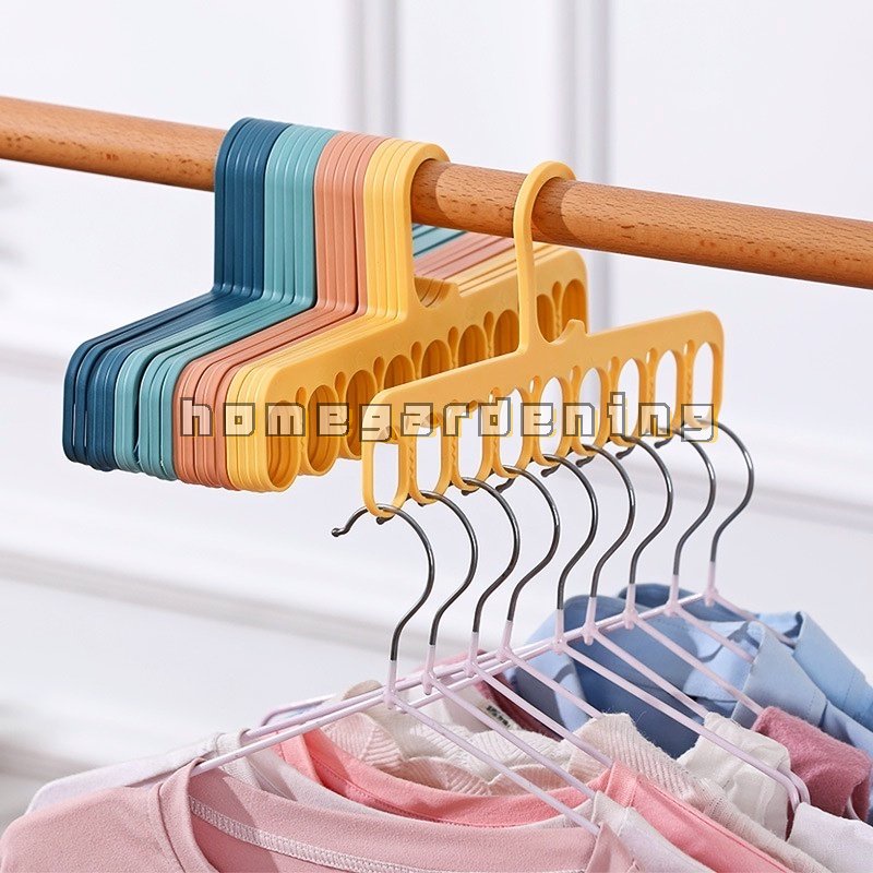 Móc Phơi Quần Áo Chín Lỗ Không Để Lại Dấu Tiết Kiệm Không Gian Đa Năng