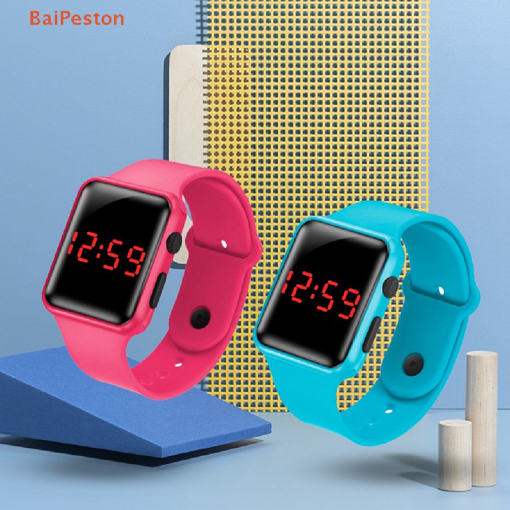 Đồng Hồ Điện Tử Dây Silicone Chống Thấm Nước Cho Bé