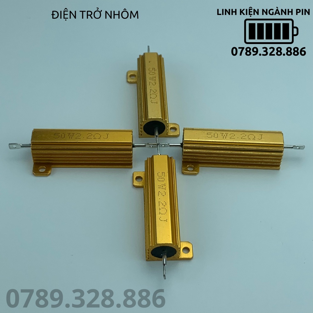 Điện trở vỏ nhôm 50W 2.2R cho mạch test dung lượng pin